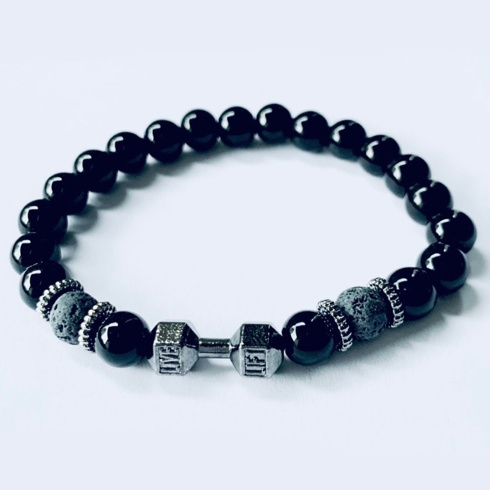 ⭐️ NWT Handmade Black Onyx Super Gym Motivation Bracelet